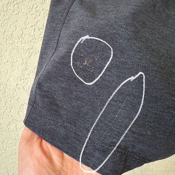 LULULEMON T.H.E Short Linerless 9" Performance Shorts M7Y50S Heather Blue - Picture 5 of 9